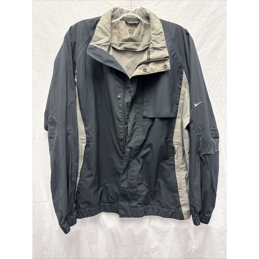 Vintage Nike Golf Storm Fit XX Jacket Men's‎ Size Xl Black Gray Zippered Pockets